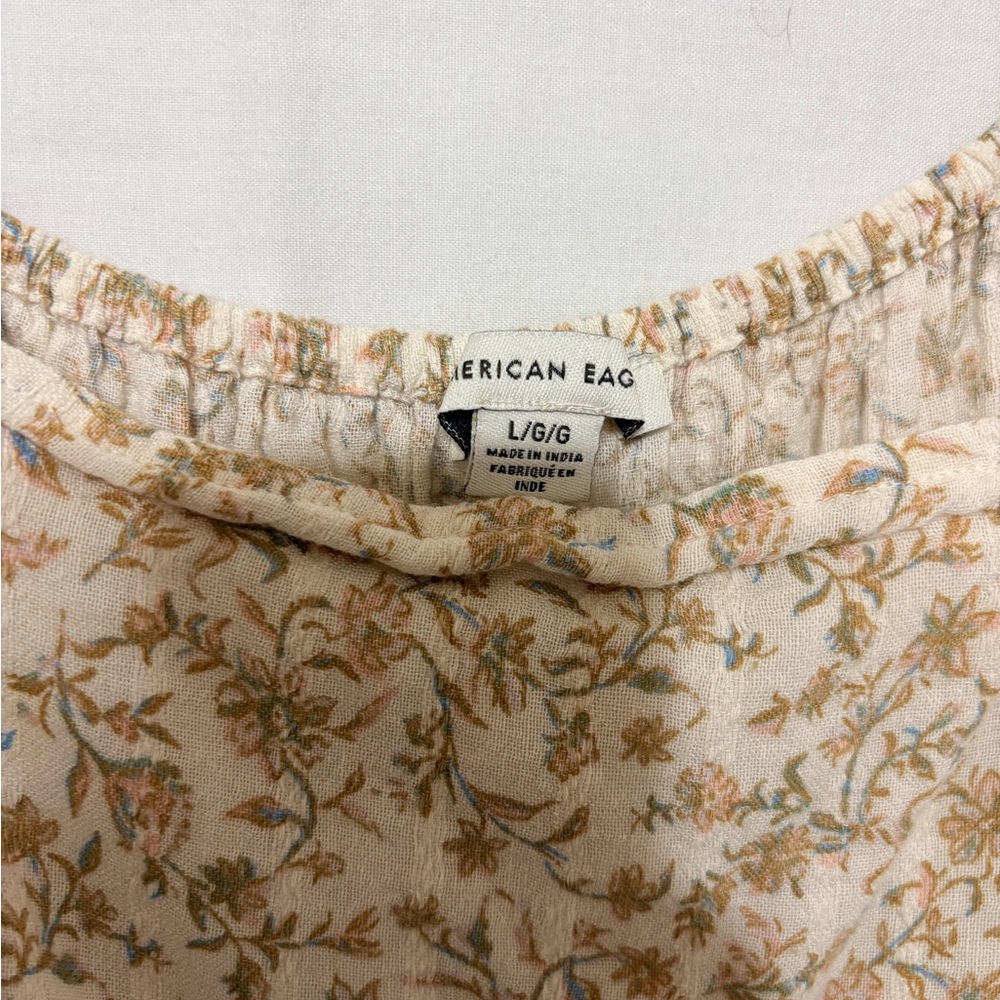 American Eagle Outfitters floral puff-sleeve babydoll dress. - Picture 3 of 9